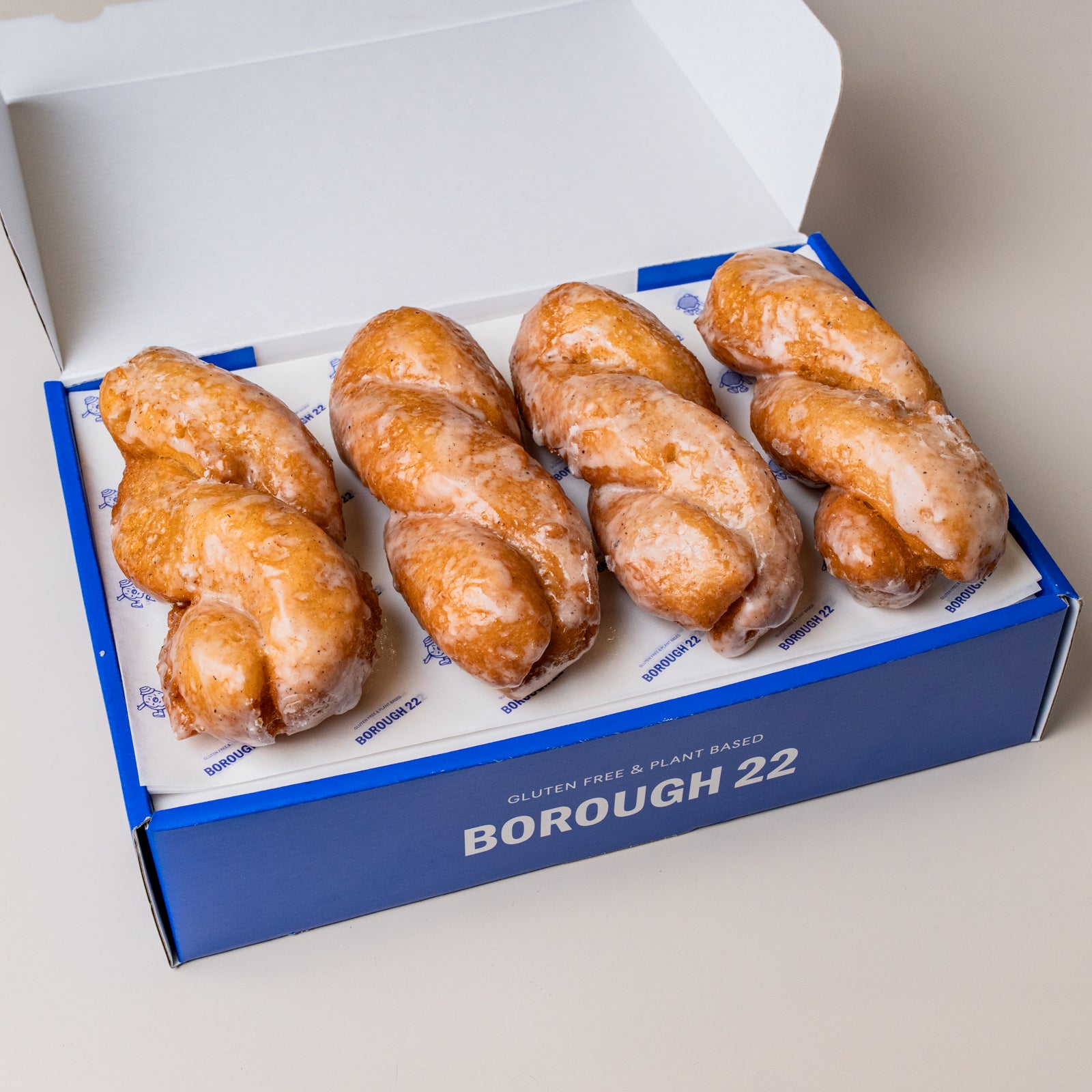 iconic free from gluten and plant based  twisted yum yum fried doughnuts 