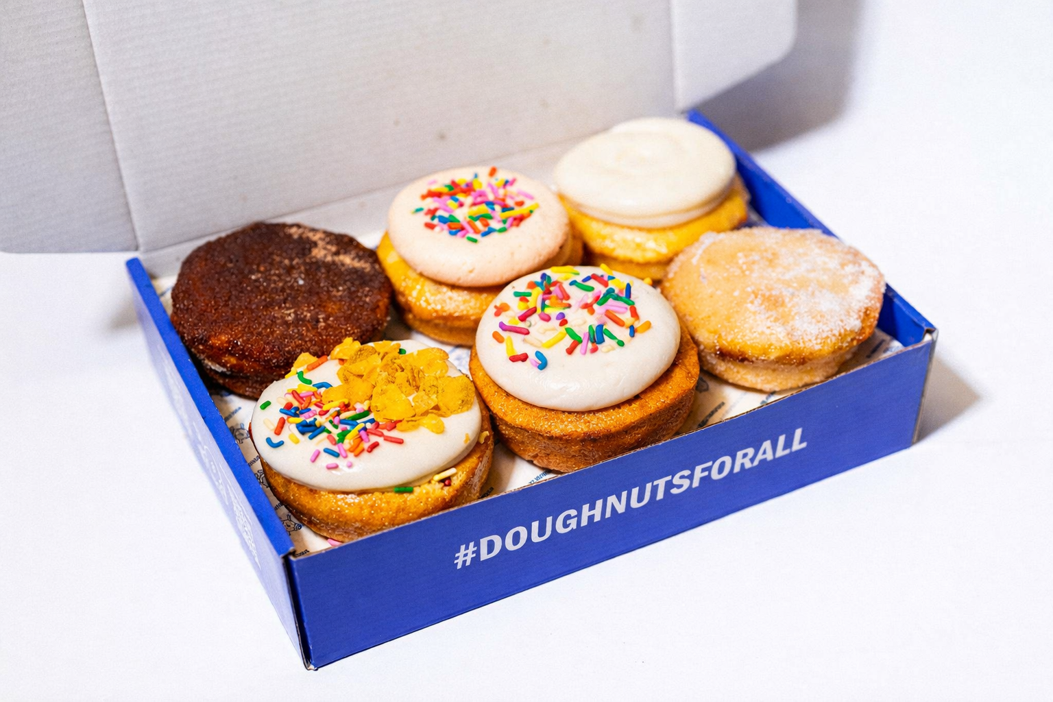 Allergen-free baked doughnuts box