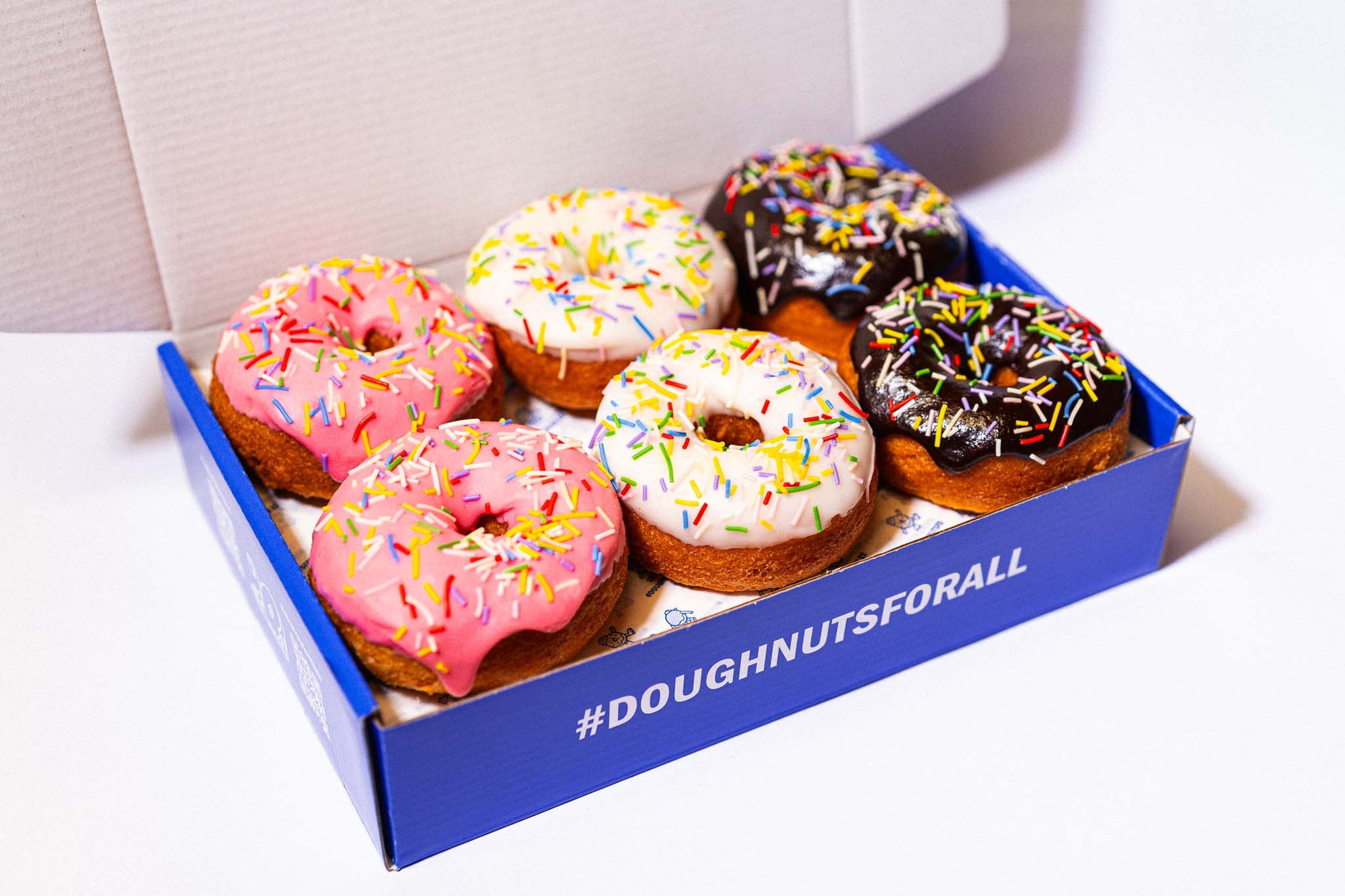 Gluten- and oat-free vegan sprinkle doughnuts