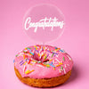 Clear acrylic Congratulations doughnut topper